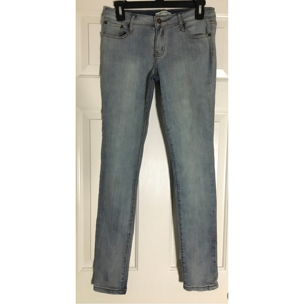 Forever21 Denim Grey Mid Rise Skinny Jeans